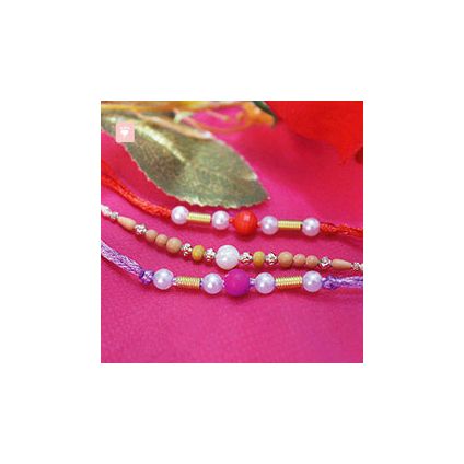 Set of 3 Pearl Rakhis