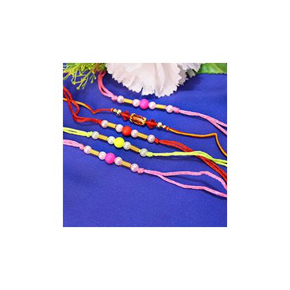 5 Colorful Pearly Rakhi