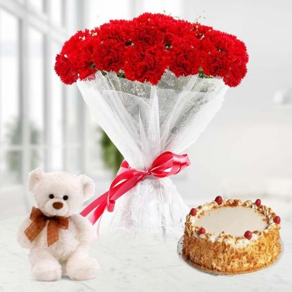 Carnation N Butterscotch with Teddy