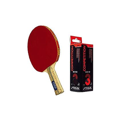Table Tennis racket and ball