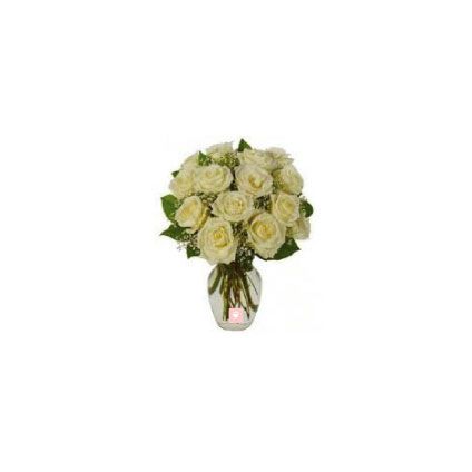 Bunch of 25 White Roses