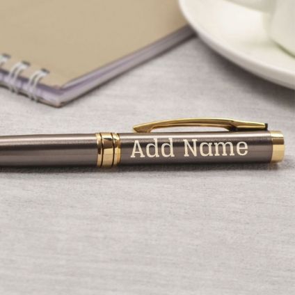 Classy Personalized Bronze Metallic Ball Pen