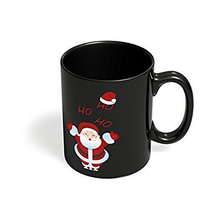 Santa Claus Ho-Ho Black Coffee Mug