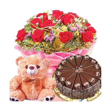 Combos with cake N Teddy