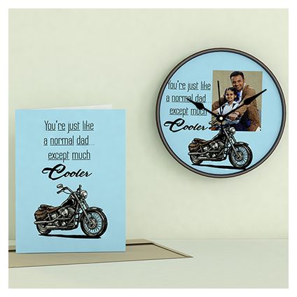 Cool Dad Personalized Clock and Card Combo