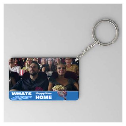Whats Up Personalized House Warming Keychain