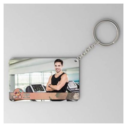 Be positive Be sporty Personalized House Warming Keychain