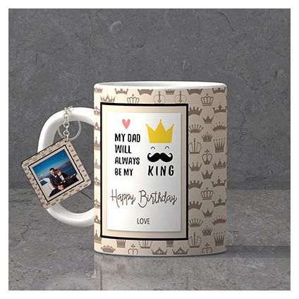 My Dad My King Personalized Keychain & Mug combo