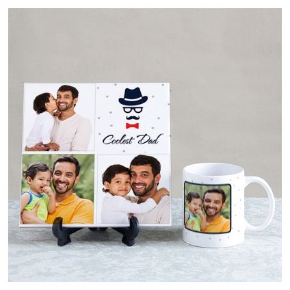 Coolest Dad Personalized Tile & Mug