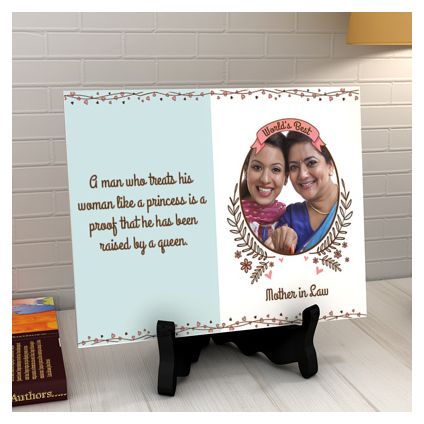 World's Best Mother-in-Law Personalized Photo Tile