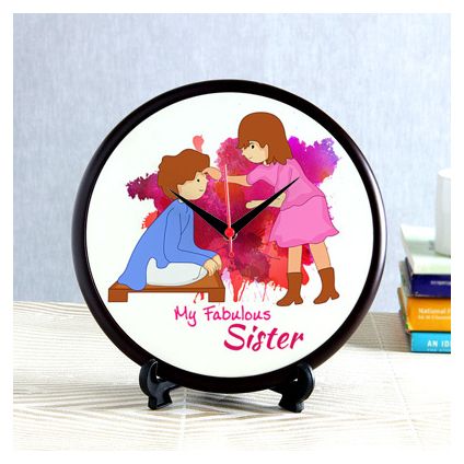 Fabulous sister round shaped clock
