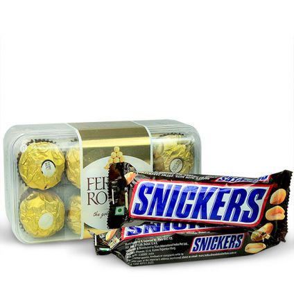 Ferrero Rocher & Snickers Hamper