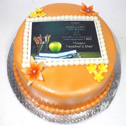 Teachers Day Photo Cake