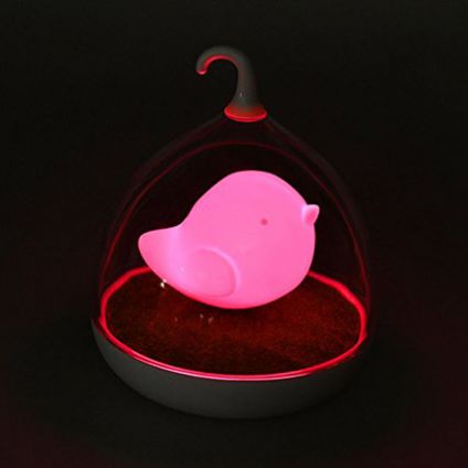 Bird LED Sensor Night Lamp Pink