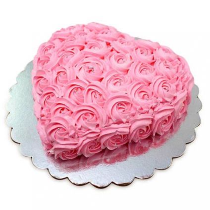 Heart Shape Anniversary Cake