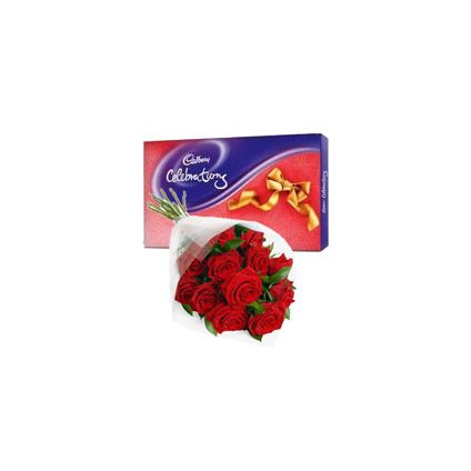 Christmas chocolates with flower