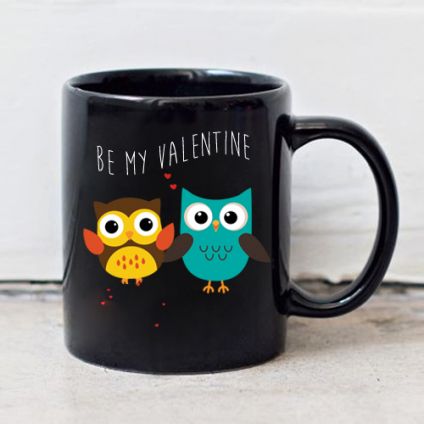 Printed Mug (Be My Valentine- Black)