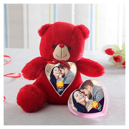 Personalized teddy with personalized chocolate