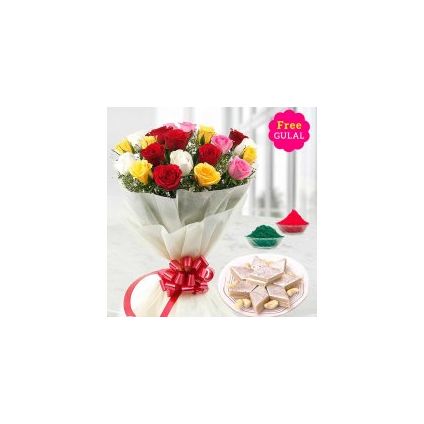 Mixed roses, katli with Colour