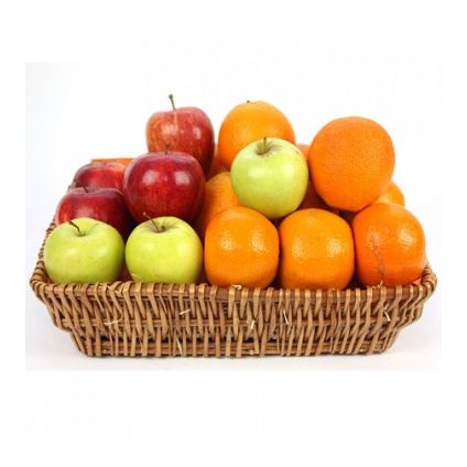 Mixed fruits with basket