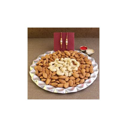 Almond with Cashew and 2 Sets of Rakhi