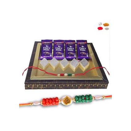 Rakhi With Dairy Milk Combo