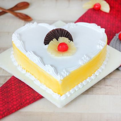 Pineapple heart Shape Cake
