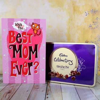 Greeting Card And Chocolate Gift Hamper