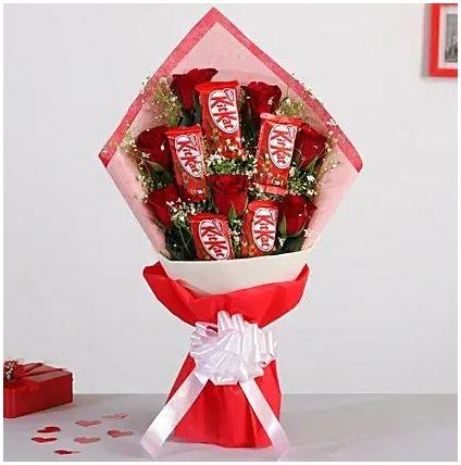 Roses & Nestle Choco Bouquet