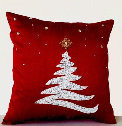 Red Christmas cushion