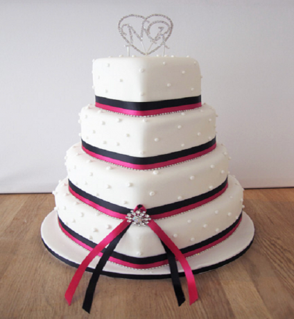 Heart Cake in 4 tier