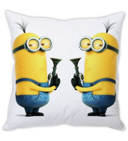 Despicable Me Minion White Silk Cushion