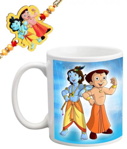 Chhota Bheem and Krishna Rakhi with Mug design