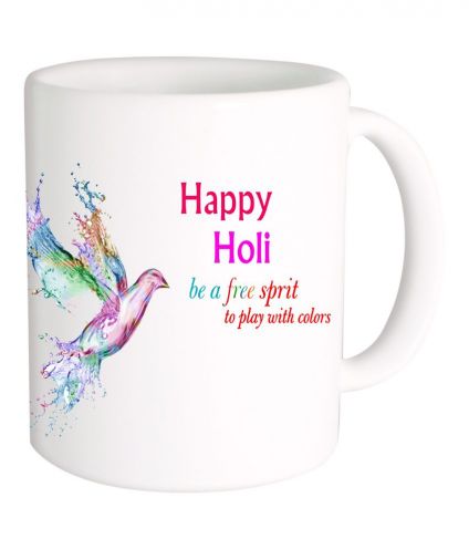 Holi special white Mug