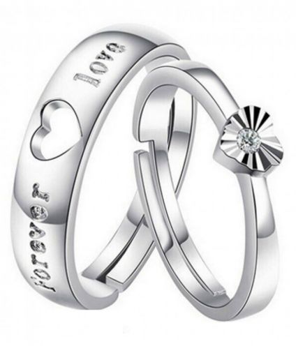Silver Alloy Couple Rings