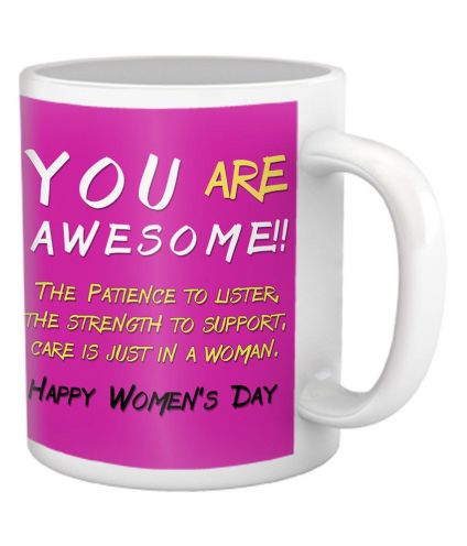 Pink print mug