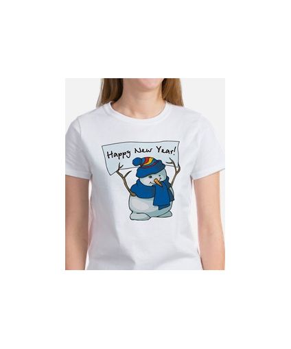 Happy New Years Snowman Women's T-Shirt