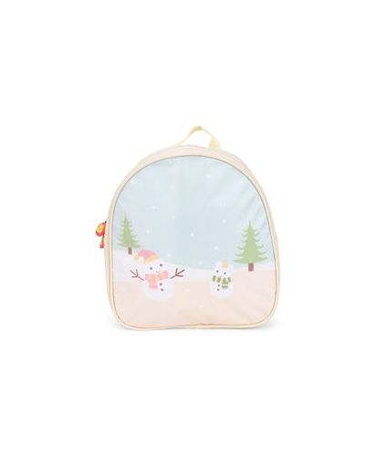 The Eed Cartoon & Trees Print School Backpack - Cream