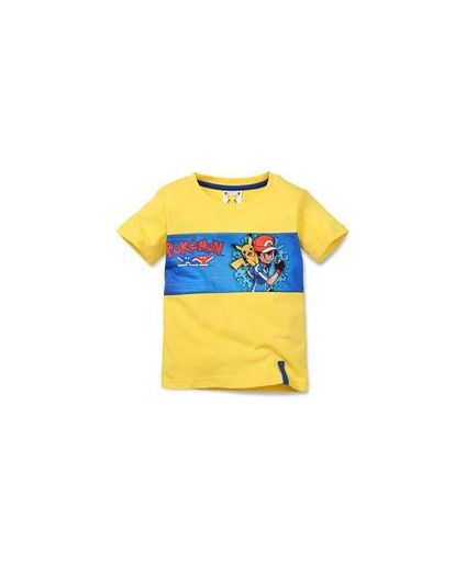 Babyhug Half Sleeves T-Shirt Ash Pikachu Print - Yellow