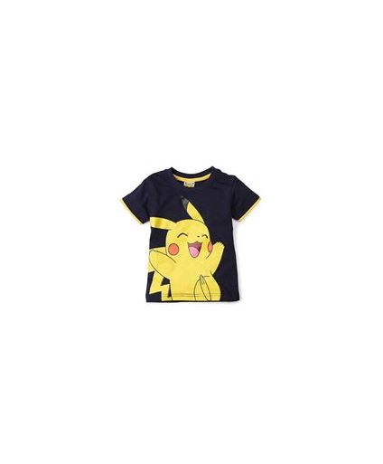 Babyhug Half Sleeves T-Shirt Pikachu Print - Navy