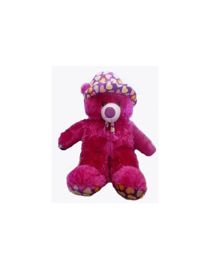 Cute Purple Teddy bear in Cap