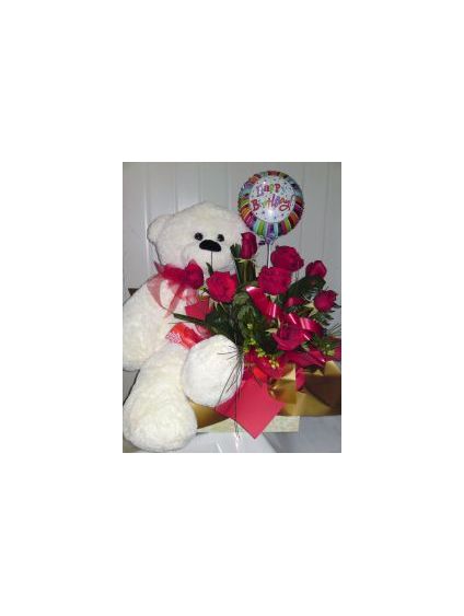 Red Roses and Balloons