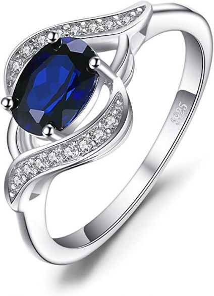 Created Blue Sapphire Statement Ring
