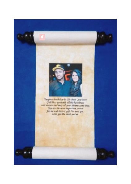 Personalized scroll with box