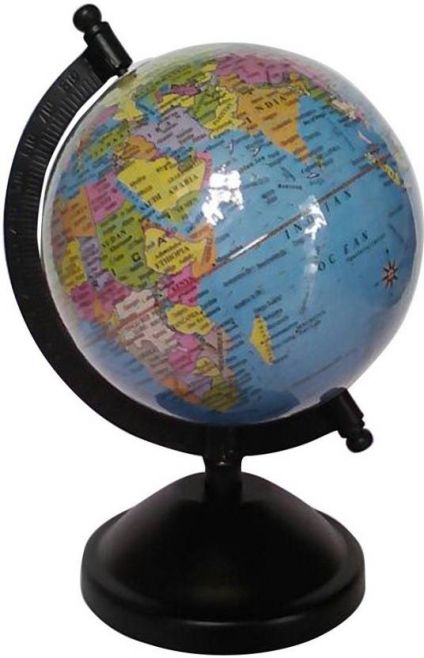 Blue Student Globe Desk & Table Top Political World Globe (Small Blue)