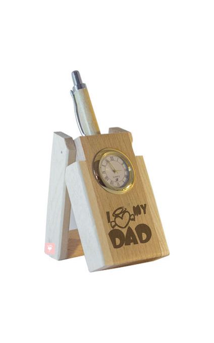 I love my Dad Pen with Stand and Clock