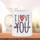 Love You Mug with Teddy and 16 Pcs Ferrero Rocher