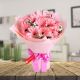 Pink Gerbera & 2 layer bamboo with vase