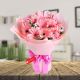 Pink Gerbera & 2 layer bamboo with vase