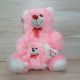 Pink Teddy bear with Little baby and heart